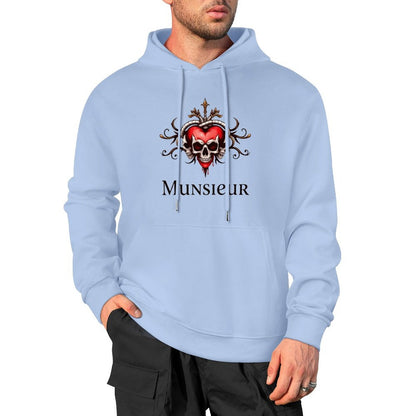 Munsieur Deadly Love: Skull Hoodie for Men