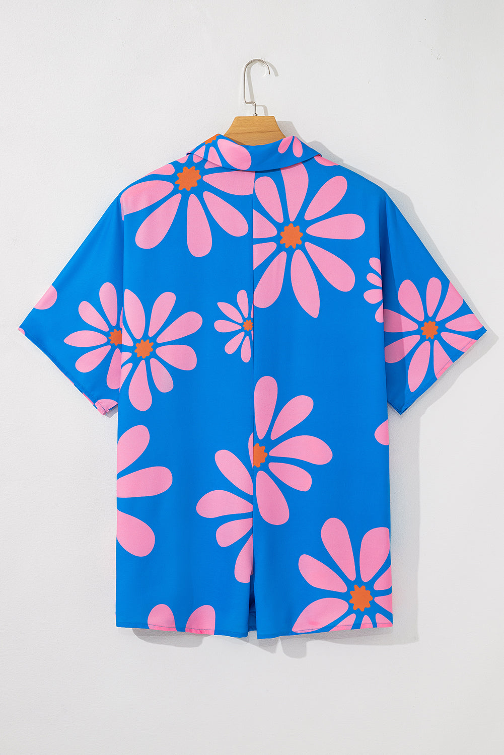 Ailany Flower Collar Button Front Loose Romper