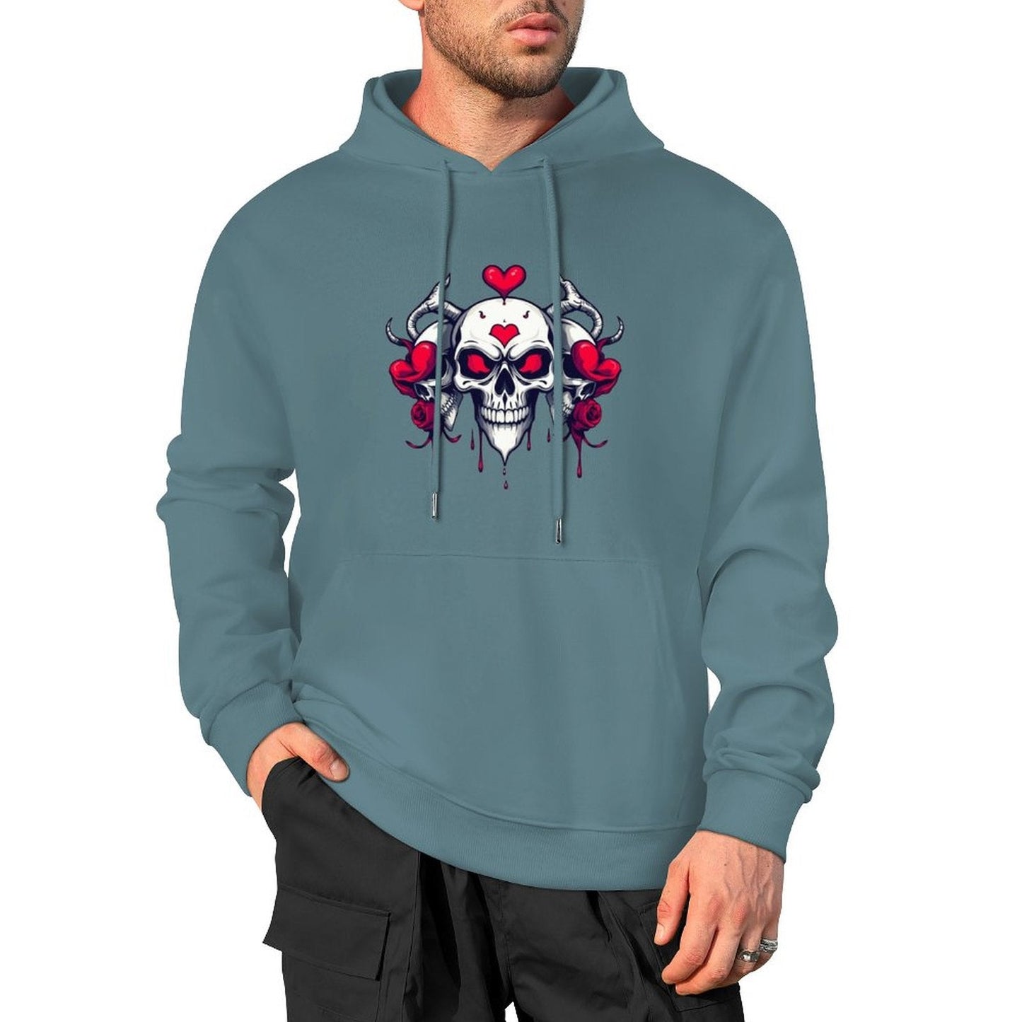 Munsieur Bleeding Royalty: Skull Hoodie for Men