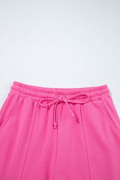 Solid Half-Button Pullover and Jogger Pants Set