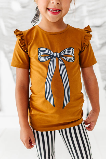 Striped Bow| TEE