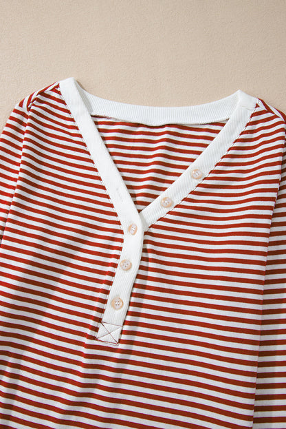 Christmas Stripe Top and Pants Lounge Set