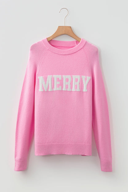 MERRY Christmas Raglan Sleeve Sweater