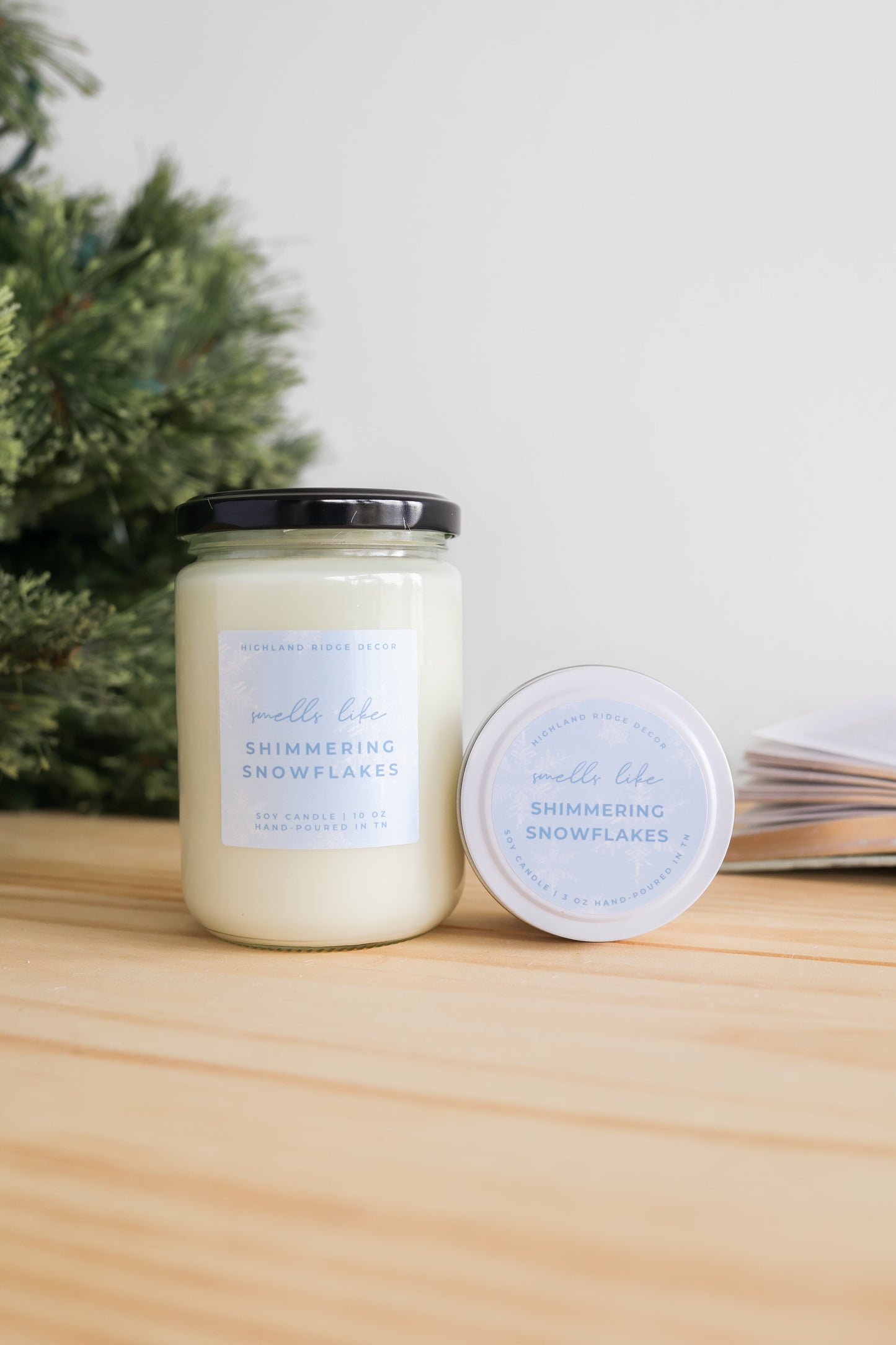 Shimmering Snowflakes Candle