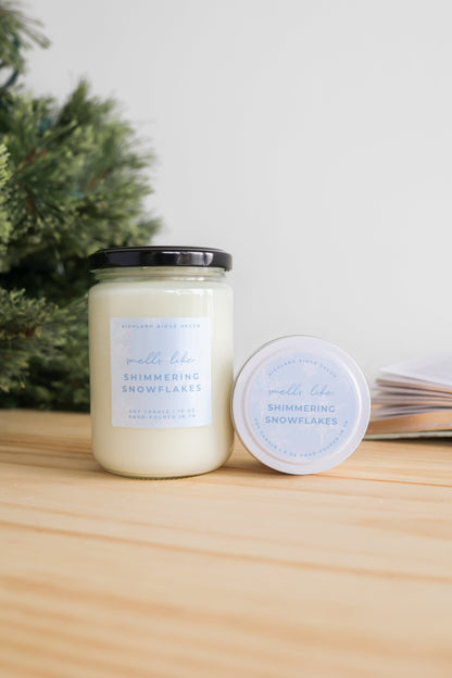 Shimmering Snowflakes Candle