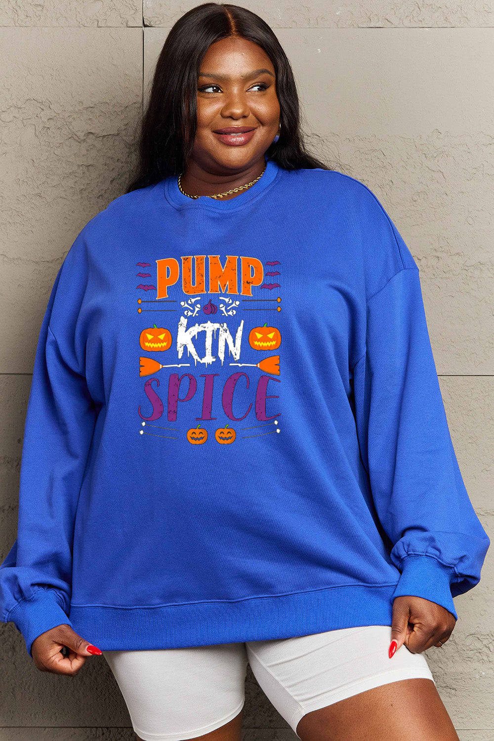 Simply Love Full Size PUMPKIN SPICE Graphic Sweatshirt - Aaria Tees