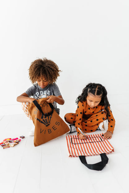 FLORAL GHOSTIE STRIPE | Trick-or-Treat Bag