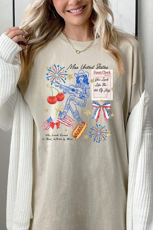 Western 4th Of July Graphic Plus Heavy Cotton Tee