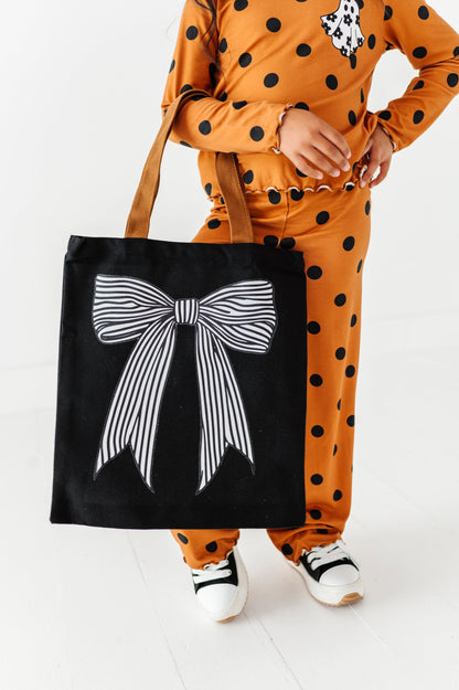 STRIPED BOW | Trick-or-Treat Bag