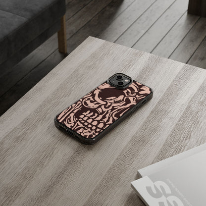 Gothic Abstract Skull Clear Phone Case