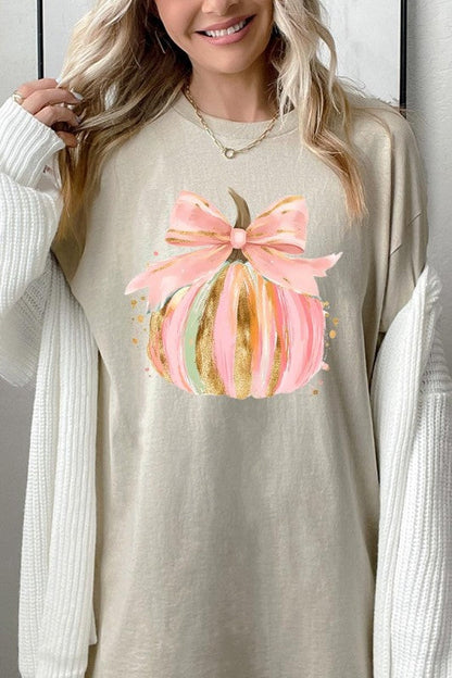 Brushstroke Pumpkin Graphic Plus Heavy Cotton Tee