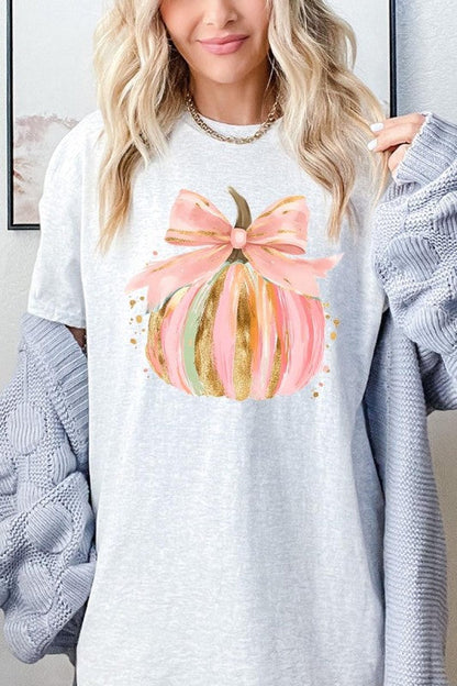 Brushstroke Pumpkin Graphic Plus Heavy Cotton Tee