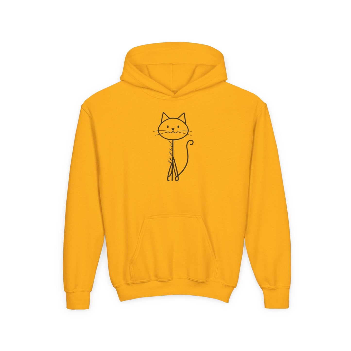 Adorable Stick Cat Youth Hoodie