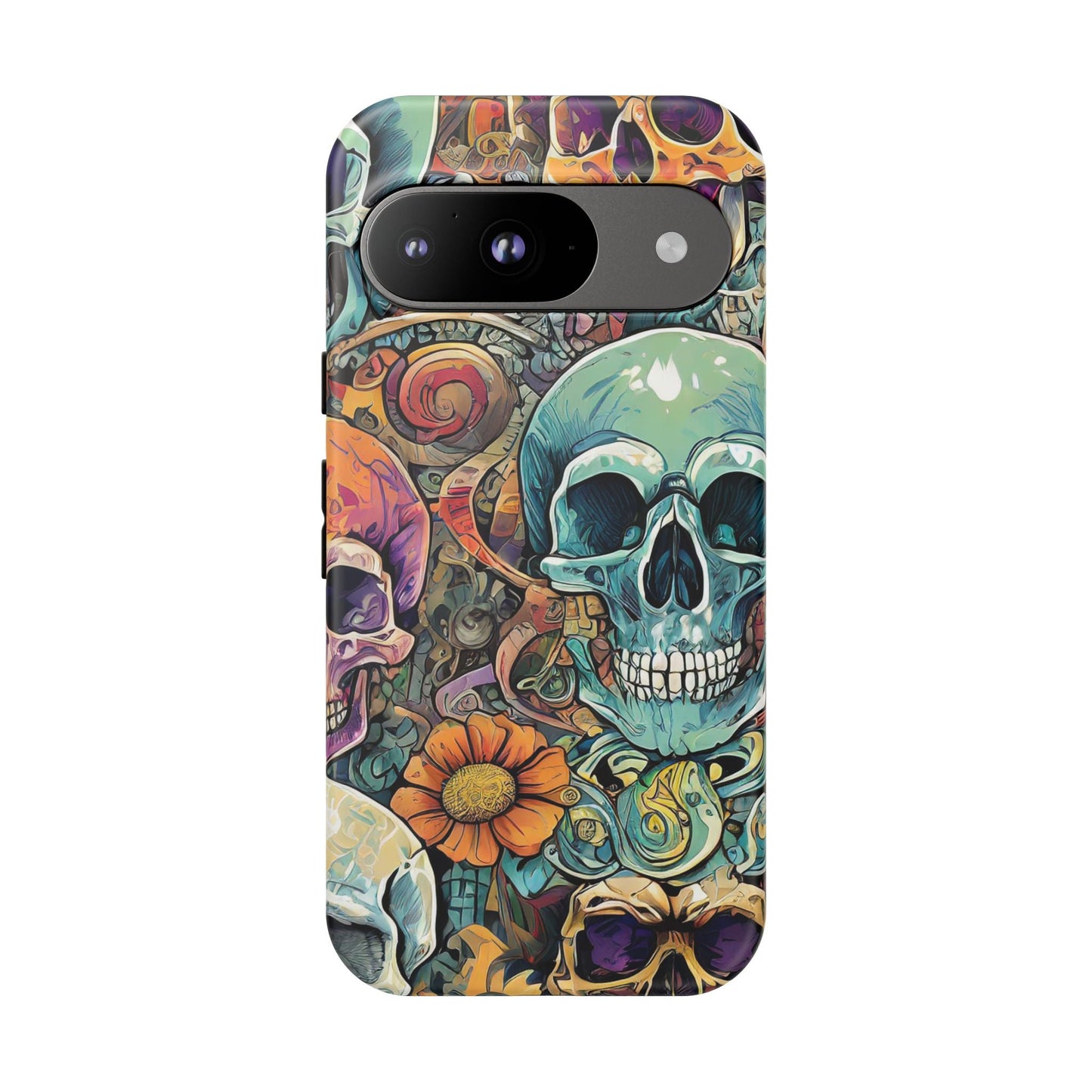 Artistic Skull Collage Tough Phone Case