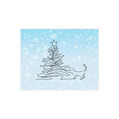 Kitty & Christmas Tree Postcard Bundles (envelopes included)