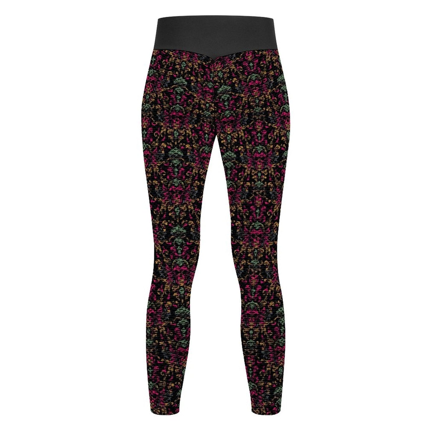 Munsieur Custom Printed Honeycomb Textured Yoga Leggings for Women