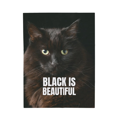 Black is Beautiful Velveteen Plush Blanket