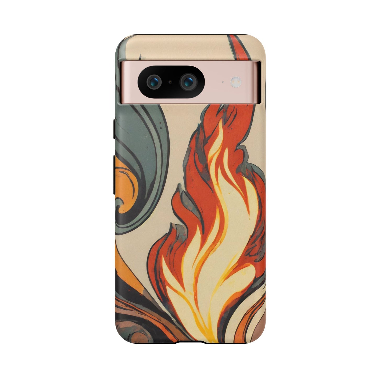 Artistic Flames Abstract Tough Phone Case
