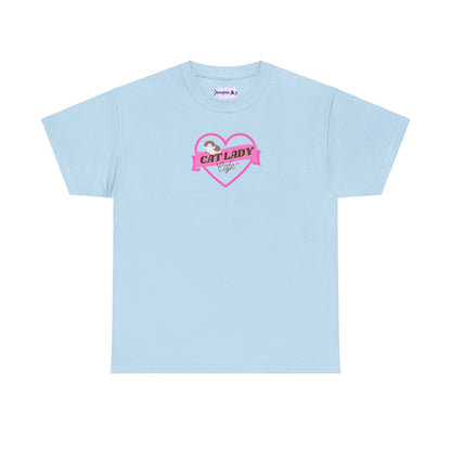 Cat Lady Cafe Unisex Heavy Cotton Tee