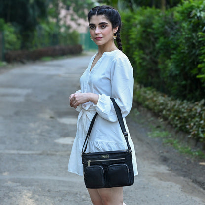 Wanderlust Luxe Fabric Crossbody Bag - 12022