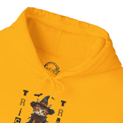 Cozy Halloween Witchy Cat Hoodie