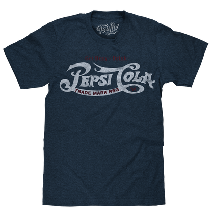 Get Busy, Drink Pepsi Cola Classic Logo T-Shirt - Navy