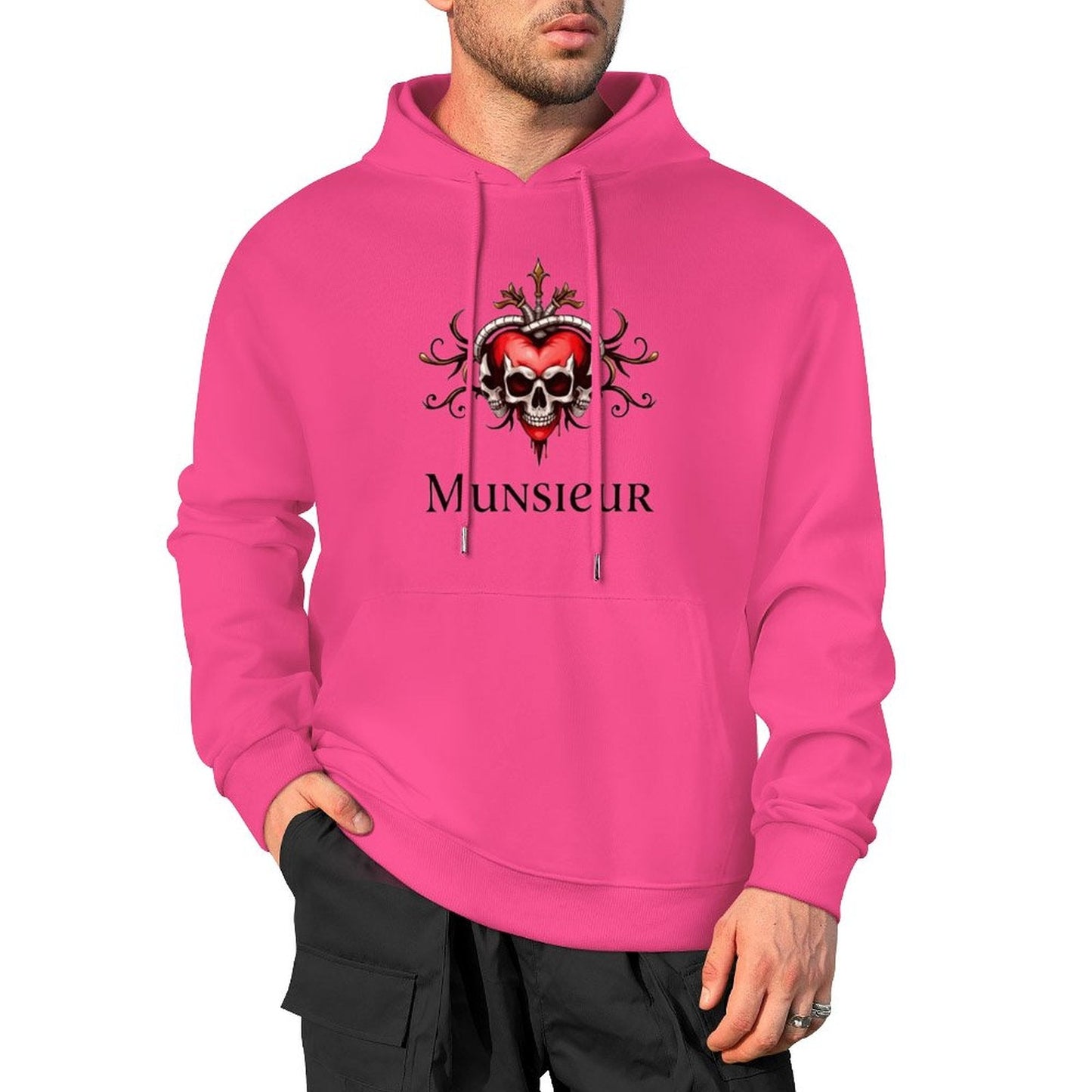Munsieur Deadly Love: Skull Hoodie for Men