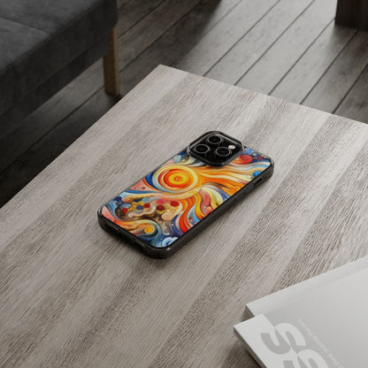 Colorful Abstract Swirl Clear Phone Case