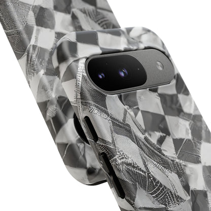 Abstract Checker Print Tough Phone Case