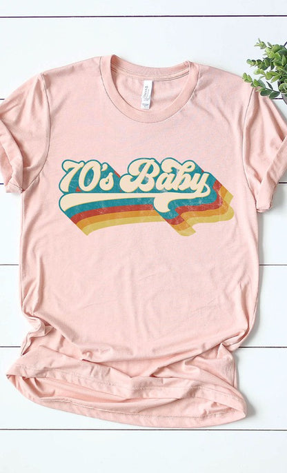 Retro 70's Baby Graphic Tee PLUS - Aaria Tees