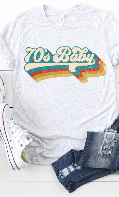 Retro 70's Baby Graphic Tee PLUS - Aaria Tees