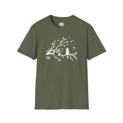 Cat in a Tree Unisex Softstyle T-Shirt