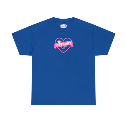 Cat Lady Cafe Unisex Heavy Cotton Tee