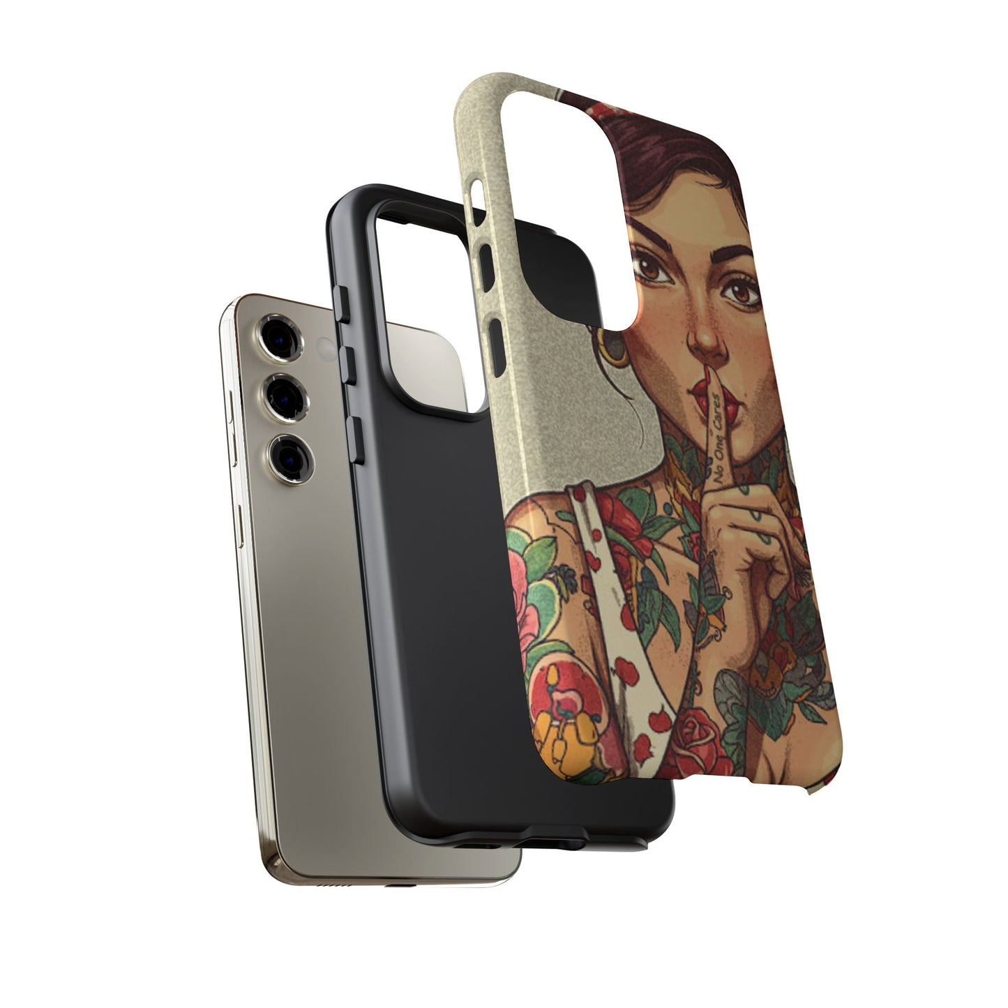 Shh No One Cares Tough Phone Case
