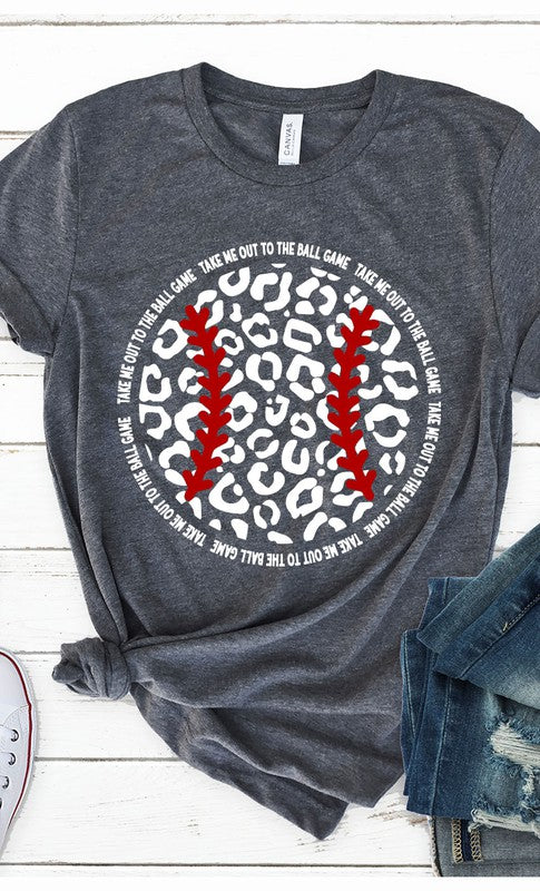 Leopard Baseball Graphic Tee - Aaria Tees