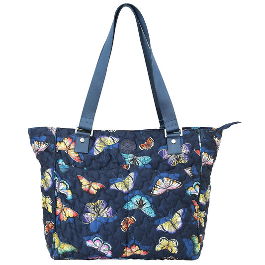 Wanderlust Quilted Fabric Tote Bag - 16014