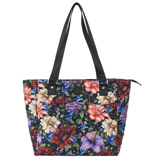 Wanderlust Quilted Fabric Tote Bag - 16014