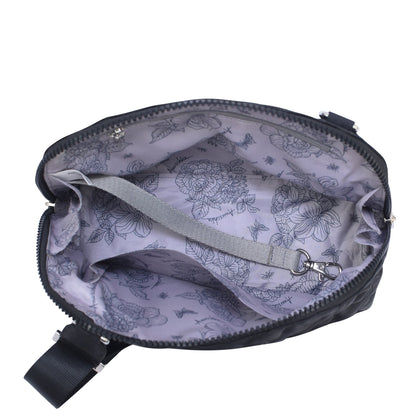 Wanderlust Quilted Fabric Dome Crossbody - 16017
