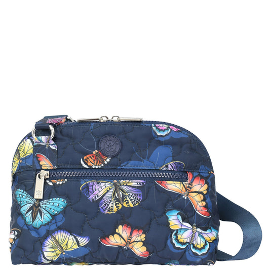 Wanderlust Quilted Fabric Dome Crossbody - 16017
