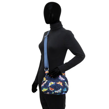 Wanderlust Quilted Fabric Dome Crossbody - 16017