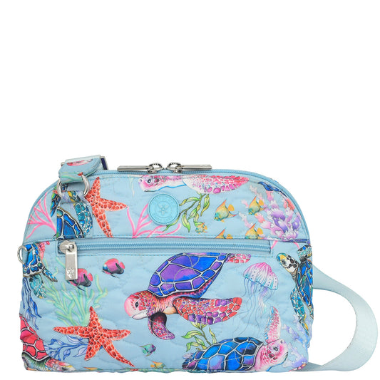 Wanderlust Quilted Fabric Dome Crossbody - 16017