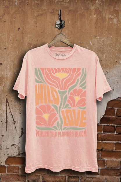 Wild Love Where The Flowers Bloom Graphic Top - Aaria Tees