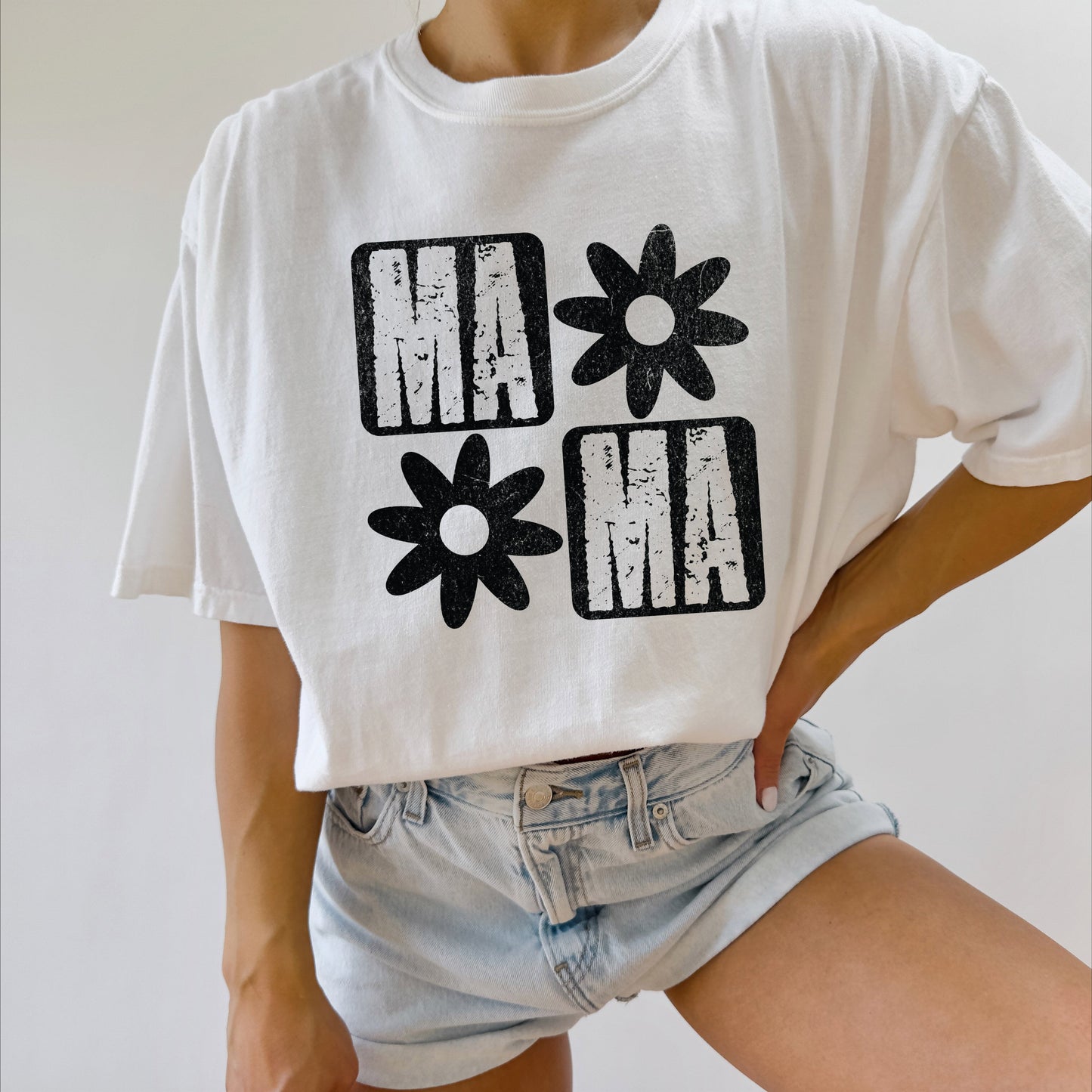 Mama Flower Comfort Colors T Shirt