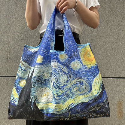 Starry Night Extra Large Tote Stylish Lightweight Foldable