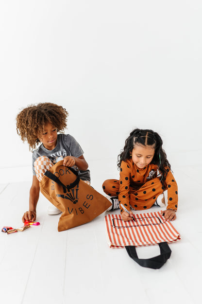 FLORAL GHOSTIE STRIPE | Trick-or-Treat Bag