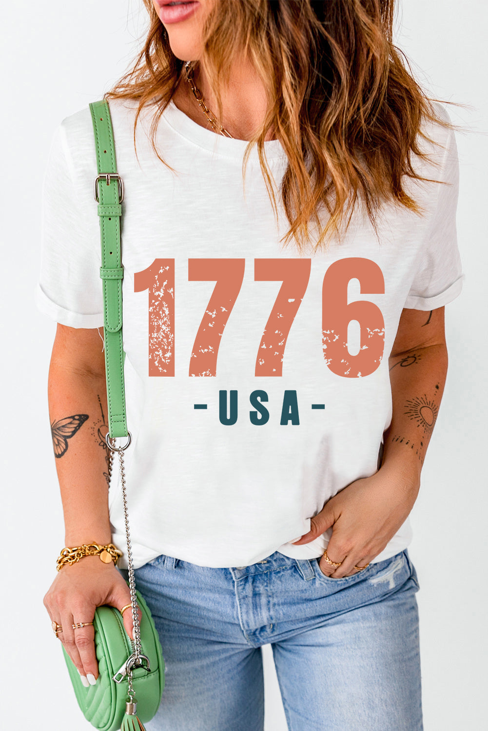1776 USA Vintage Graphic Tee - Aaria Tees Aaria Tees