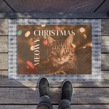 Meowy Christmas Doormat