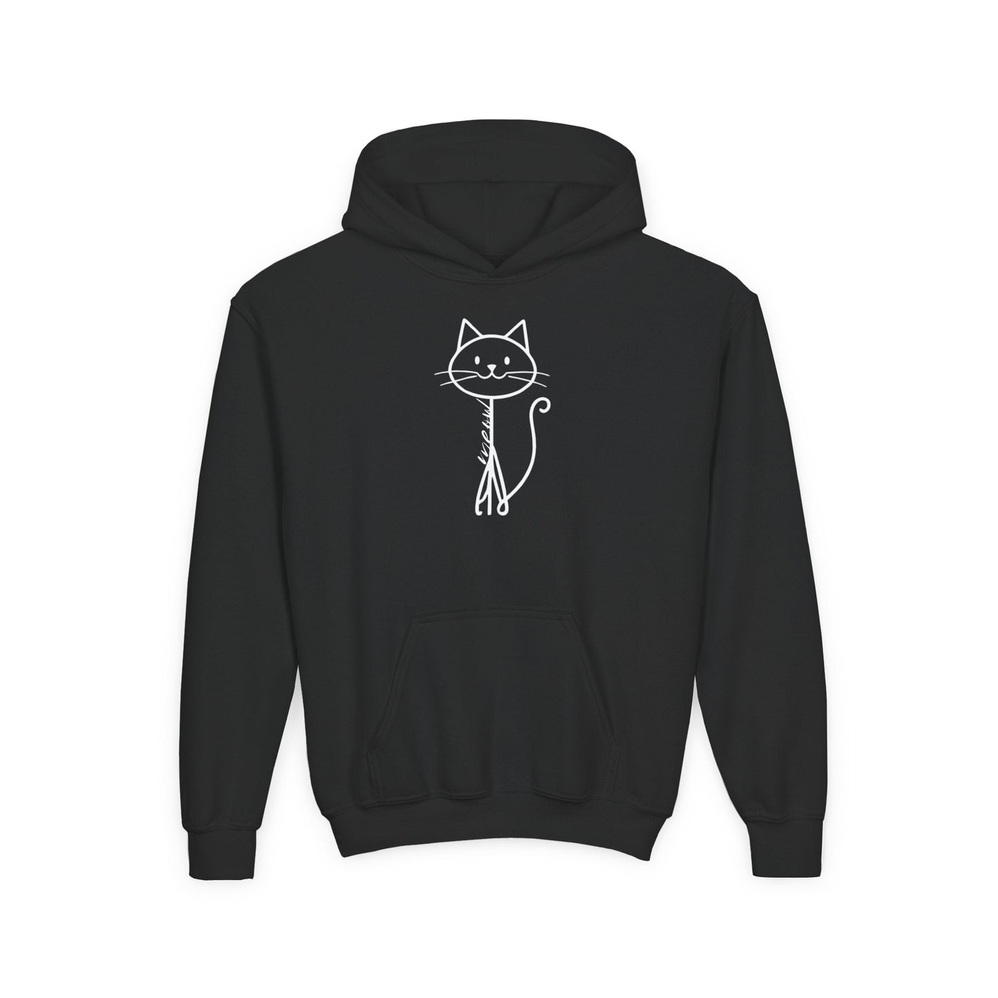 Adorable Stick Cat Youth Hoodie