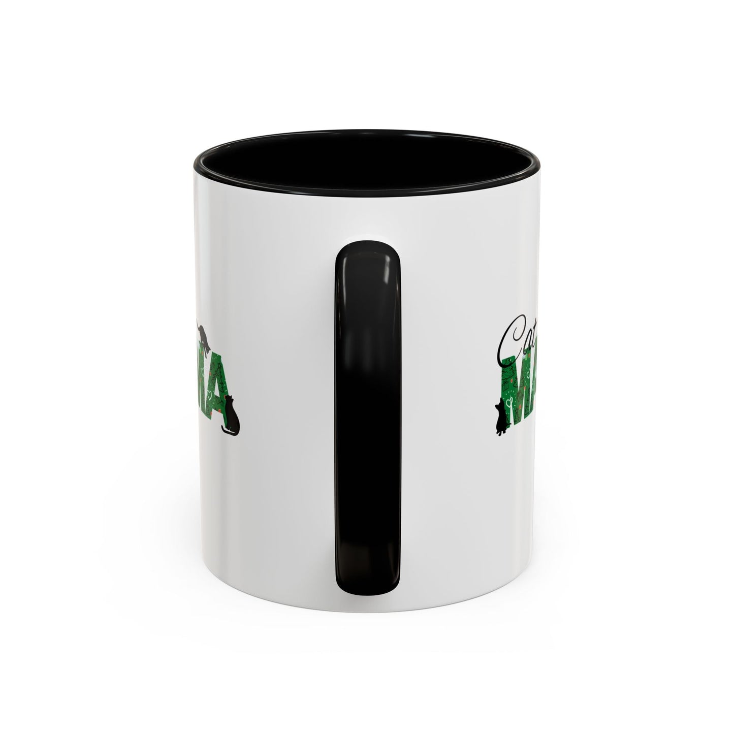 Christmas Cat Mama Accent Coffee Mug (11, 15oz)