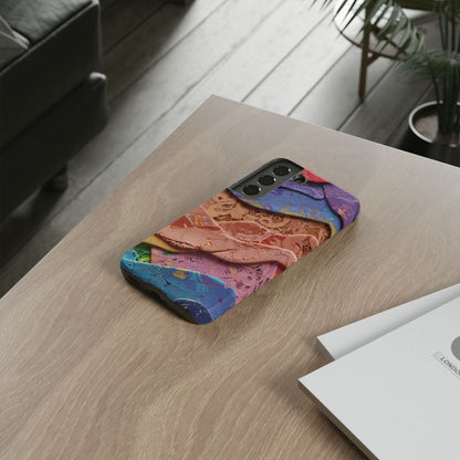 Abstract Painted Lace Tough Phone Case